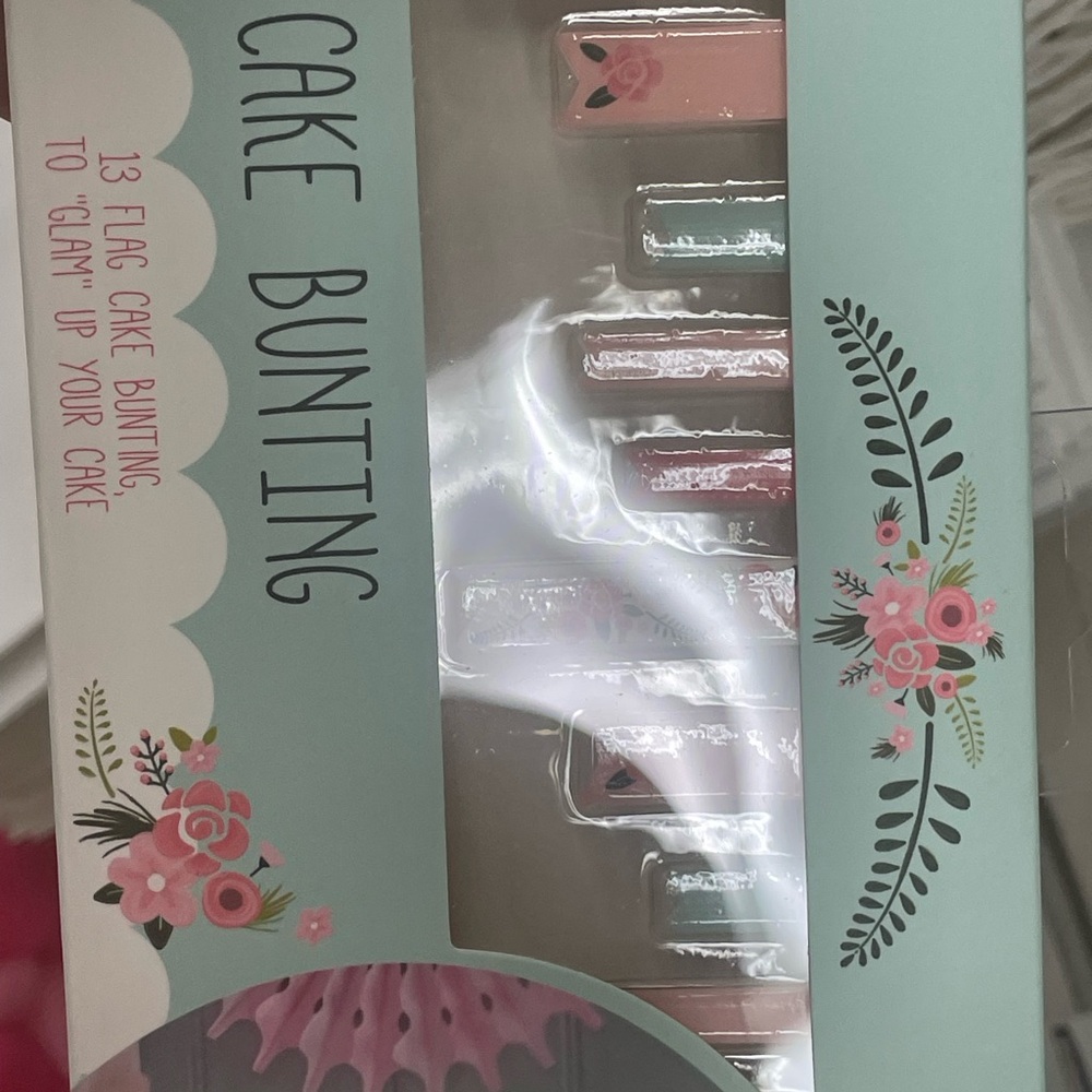 Pink and White Cake Bunting